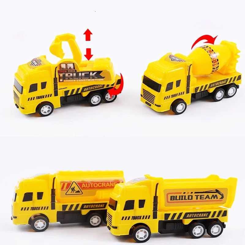 1 Pc Educational Cars Children Kid Pull Back Toy Warrior Engineering Vehicle Model Four Mini Cars Y260316