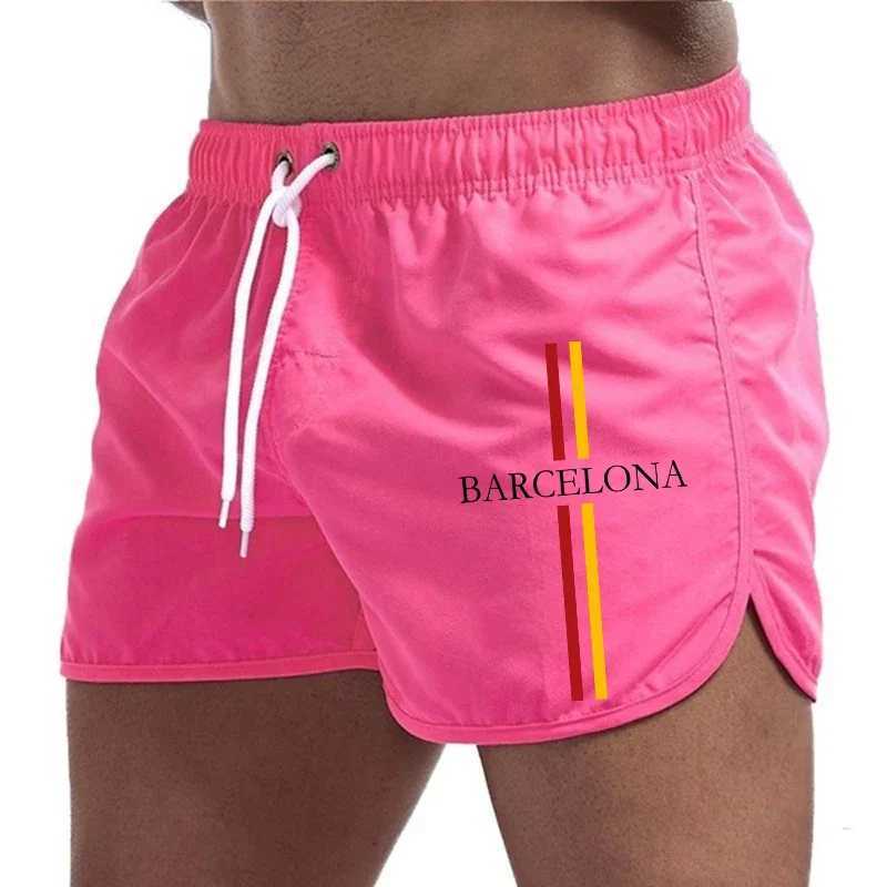 Barcelona Print CloTHes Mens Board Shorts BreaTHable QuiCK Dry Beach Shorts Male Daily Sport Fitness Cycling Shorts M260318