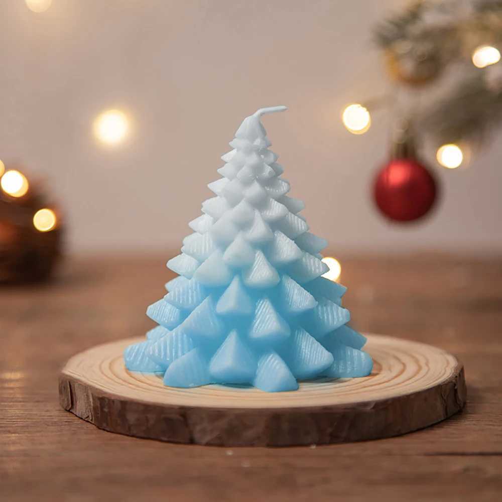 Christmas Scented Candle Christmas Tree Shaped Candle Decoration for Christmas Festival Gifts Home Living Room Decoration Candle D260318