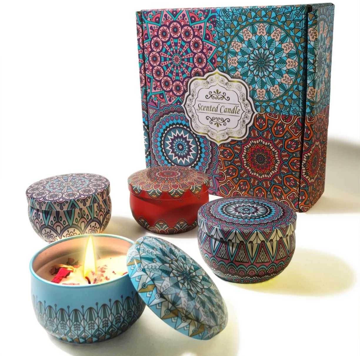 Plant Soy Wax Dried Flower Scented Candles Aromatherapy for Wedding Birthday Gifts Home Fragrance D260318