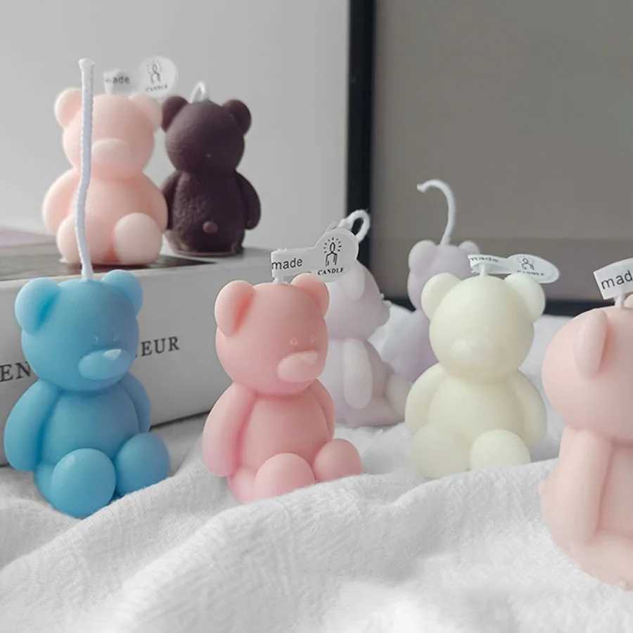 Cute Mini Bear Aromatherapy Candle Cup Creative Home Decoration Birthday Gift Candle Companion Gift D260318