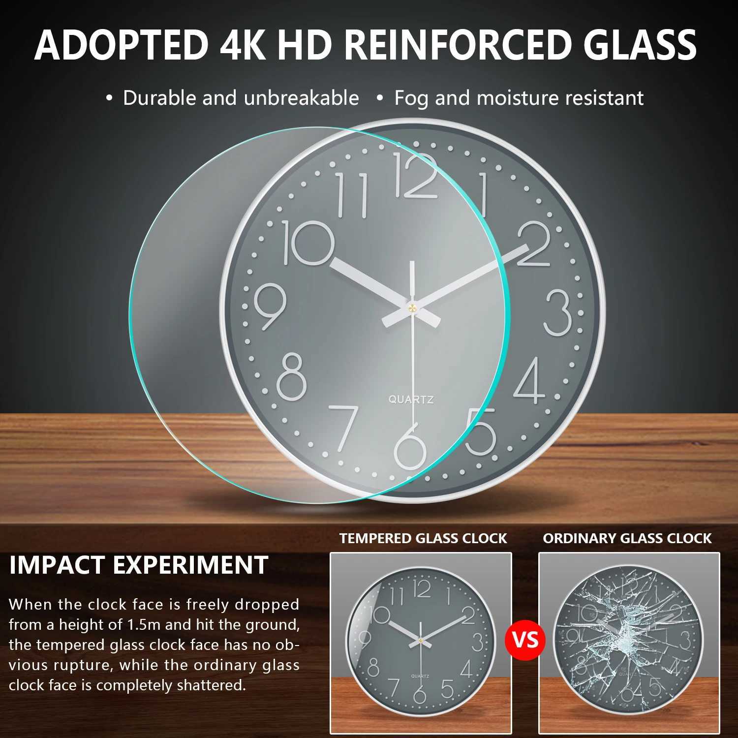 Cubic Quartz Wall Clock 3D Digital Clock for Living Room Bedroom Office Modern Style Silent Non Ticking Clock 8/10/12 Inch D260318