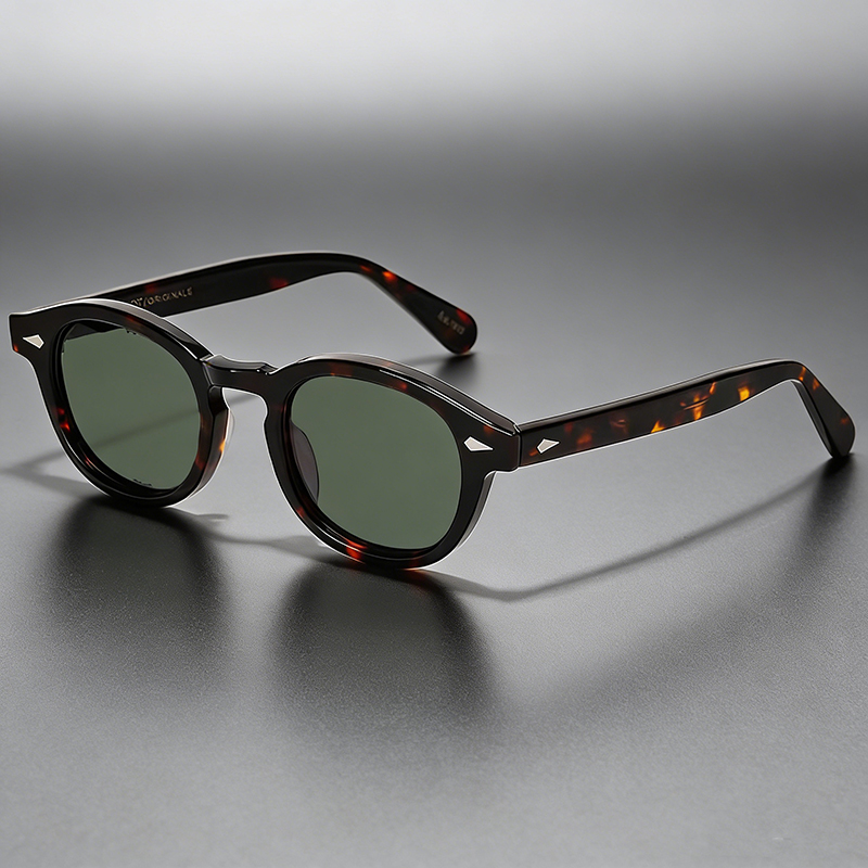 Polarized Sunglasses Men Women Johnny Depp Lemtosh Style Sun Glasses Retro Round Acetate Frame UV400 Progressive Prescription Custom IVSTA Fashion Acc