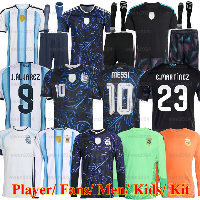 argentina jerseys 2026 Soccer Jerseys Maradona Otamendi DE PAUL aRgENTIna National Team Copa DYBALA MARTINEZ KUN AGUERO DI Maria MESSIS Football Shirts Men Kids
