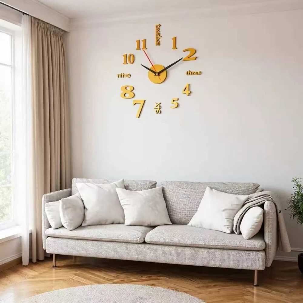 Glowing Wall Clock Minimalist Style for Home Decor Easy Installation Clear Display Peaceful Nighttime Viewing D260318