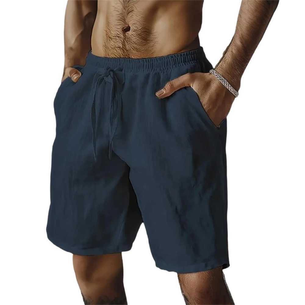 Summer New Mens Breathable Shorts Hawaii Beach Short Pants Male Solid Color Trousers Loose Lightweight Short Streetwear M260318