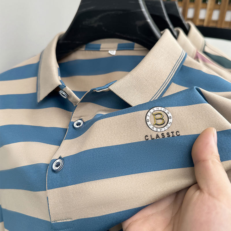 Summer Pure Cotton Men's Short-sleeve T-shirt New Summer Polo Style Loose Fit Collared Half-sleeve Polo Shirt Designer T-shirt For Designer Hoodie Middle-aged Men