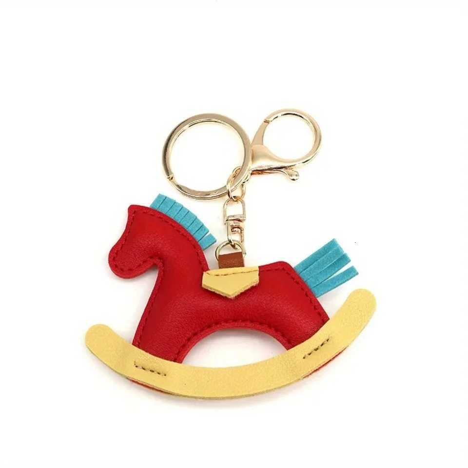 Latest European and American Ladies Leather Amulet Bag Pendant Key Chain Cartoon Pony Swing Key Chain H260318 - view 7