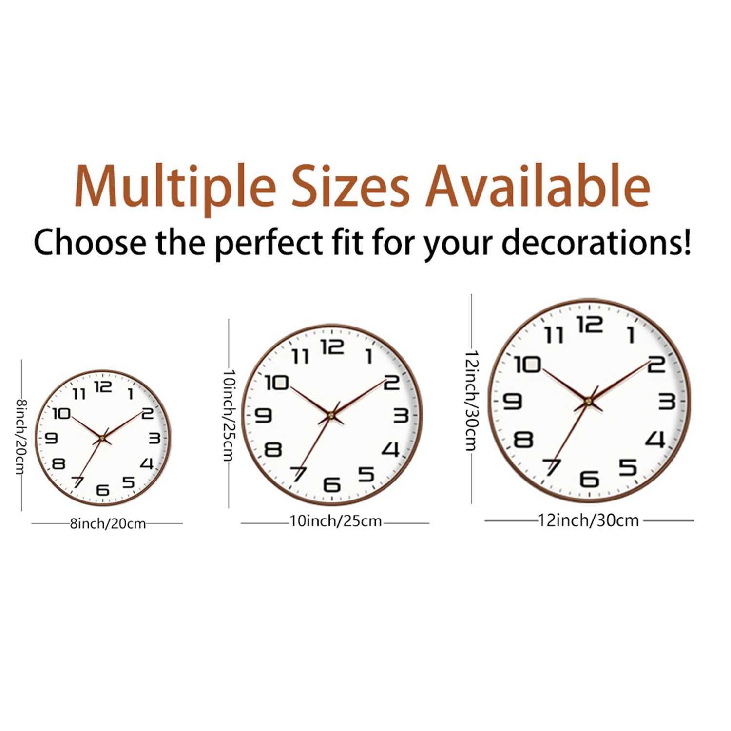 Classic Round Wall Clock Large Clear Readability Numerals Home Office Living Room Decor Offering Elegant Vintage Clock D260318