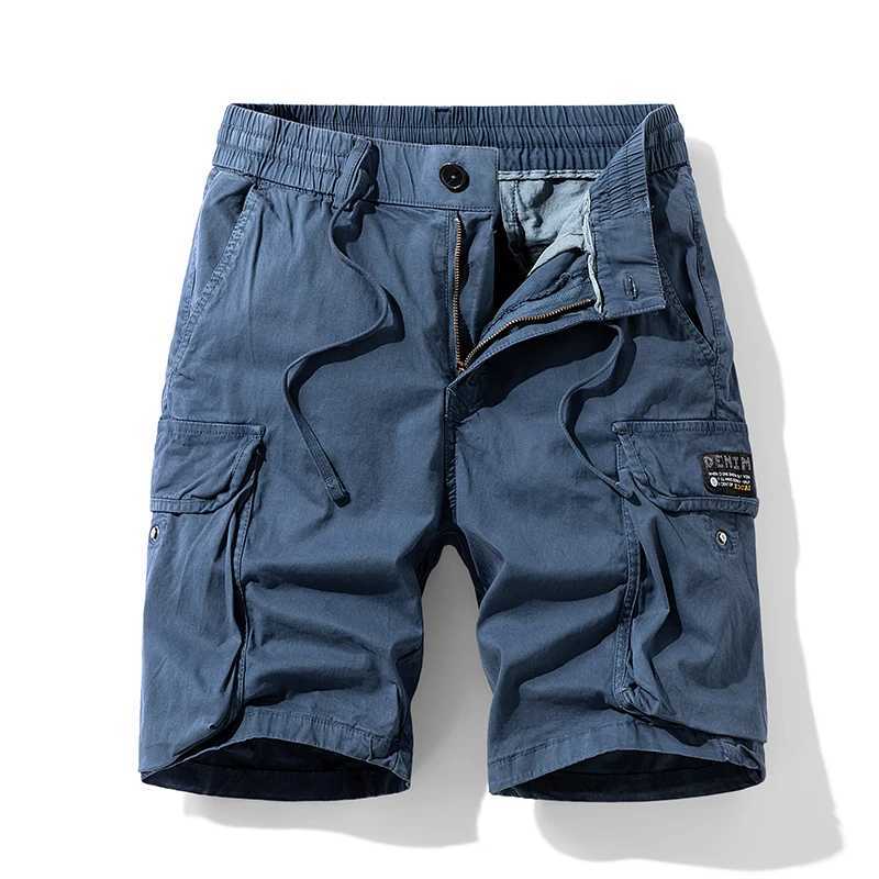 Summer Men Cotton Cargo Shorts Mens Jogger Sport Casual Beach Shorts Man Bermuda Streetwear Outdoor Fashion Shorts Pants Trouser M260318