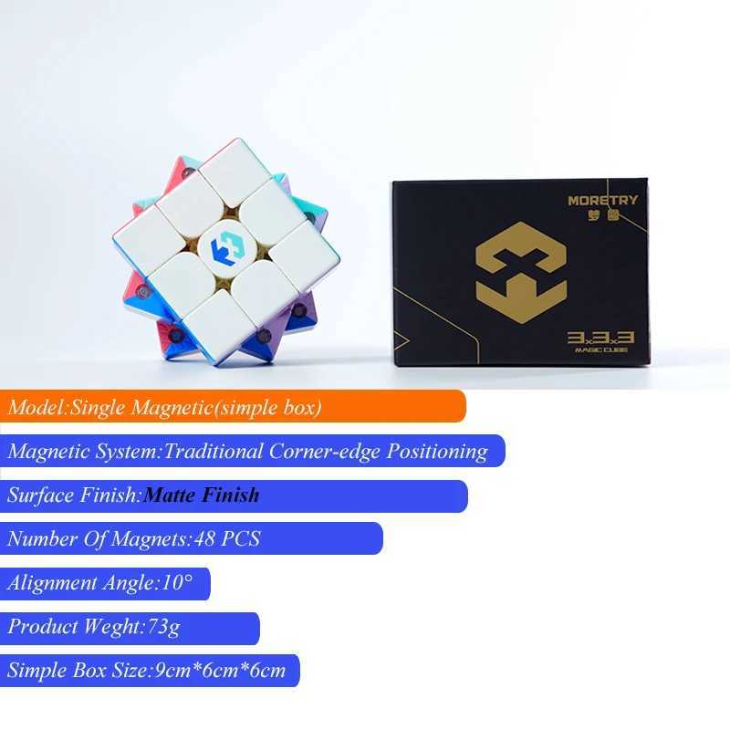 3x3 Speed Cube Magic Puzzle Kid Toy Matte Finish Professional Cube Single Magnetic Beginner Cube fBirthday Gift for Boys/Girls H260314