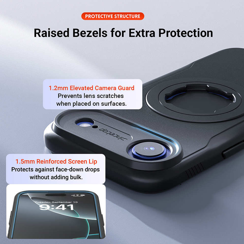 Heavy Duty iPhone 17Air Case Compatible with Quad Lock Brackets - High Stability for High-Speed Motorbike & Off-Road MTB Mountain Bike