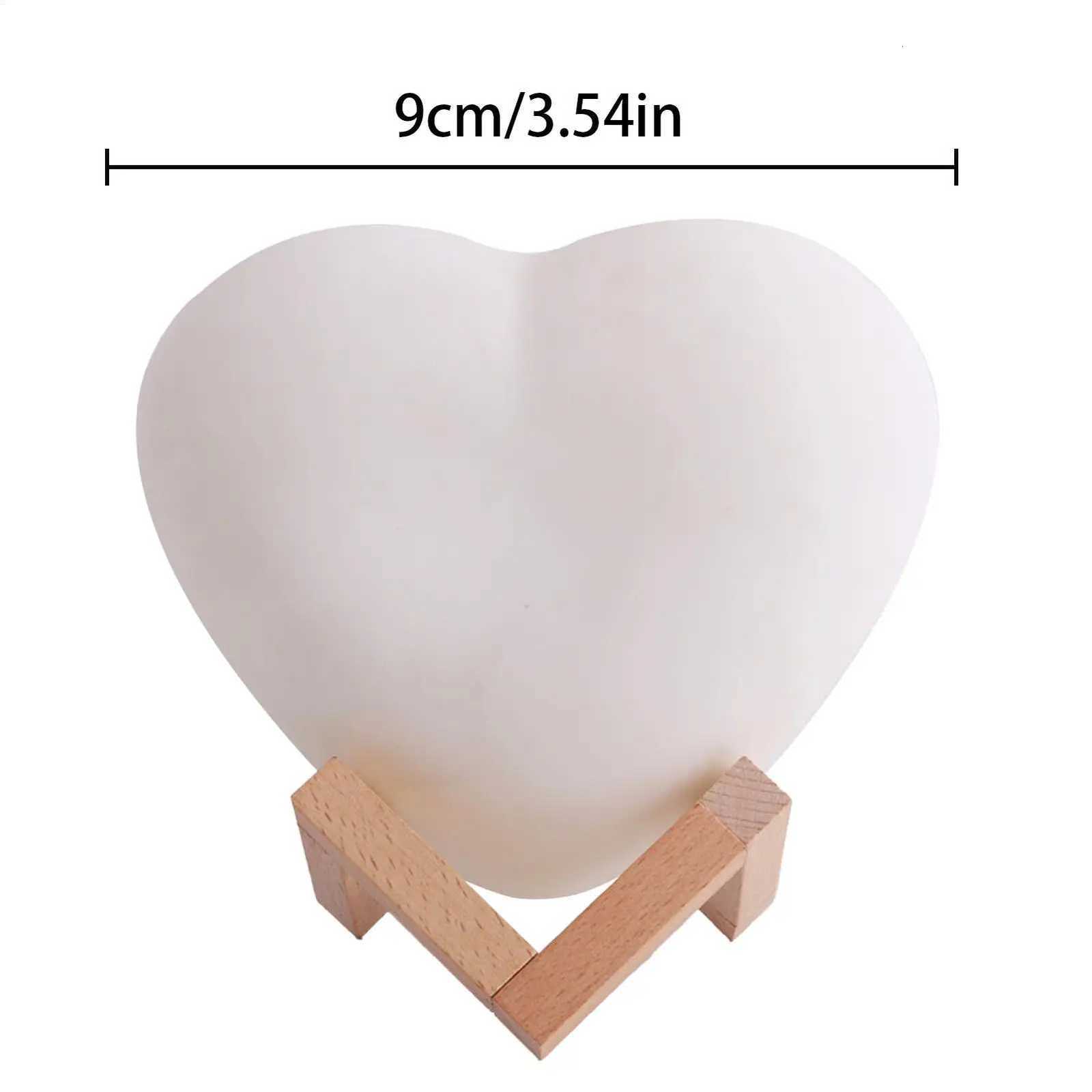 Heart Night Light 16-Color USB Rechargeable LED Nightlight Heart Shaped Light with Stand and Remote Control for Valentines Day H260318