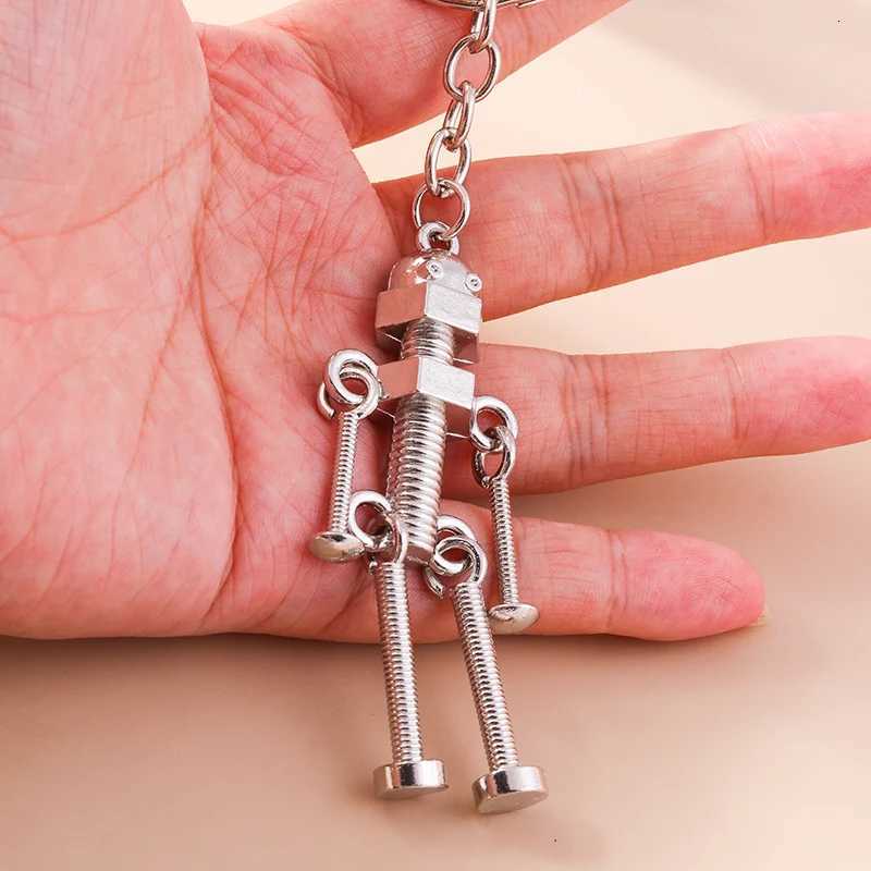 Cyberpunk Alloy Screw Robot Keychain Souvenir Gifts for Women Men Handbag Car Key Pendants Key Chains DIY Accessories H260318 - view 3