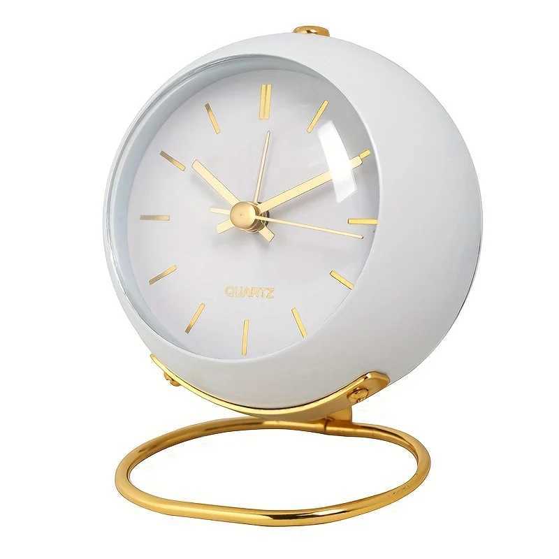 Nordic Creative Electronic Desk Clock - Minimalist Childrens Alarm Clock New Desktop Bedside Student Silent Luminous Pointer D2603181
