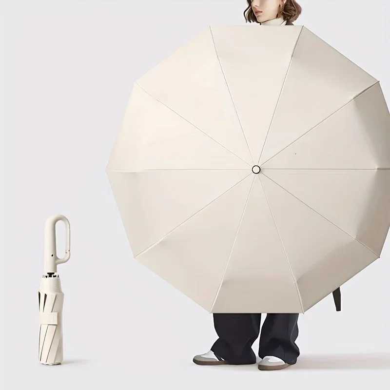 20 Bones Windproof Strong 105CM Reinforced Automatic Folding Umbrella for Men Large Buckle Handle Wind and Water Resistant H260318 - view 7