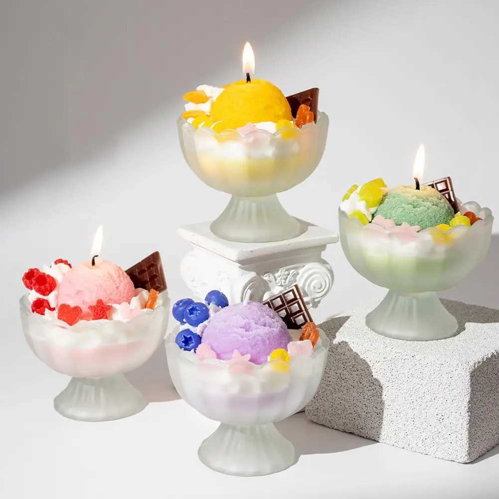Ice Cream Scented Candle Decorative Scented Candle Nice-looking Bright Color Romatherapy Candles Home Decoration D260318