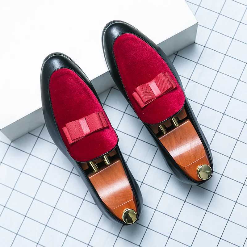 Fashion Wedding Shoes For Men Dress Casual Business Leather Shoes Male Classic Formal Bow Office Social Party Shoes Man LoafersZ260317