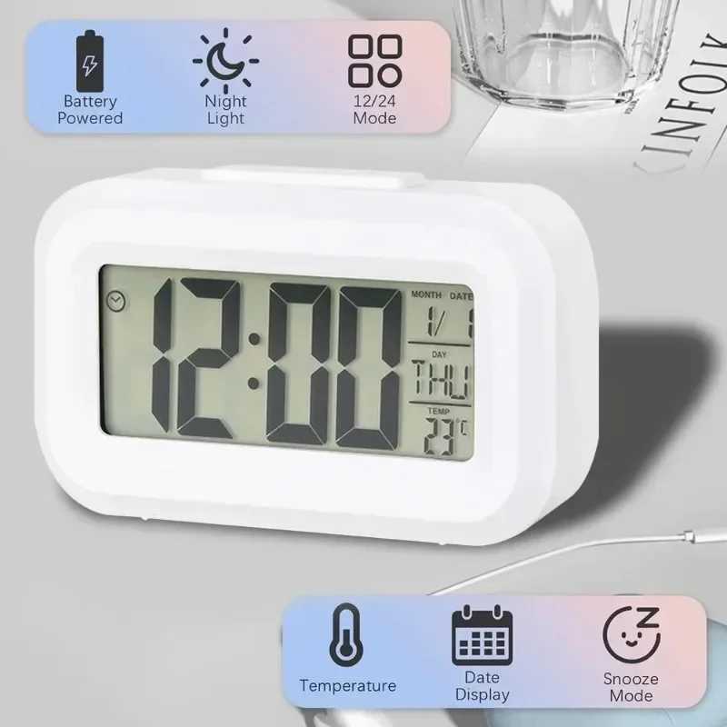 Led Digital Alarm Clock Backlight Data Times Calendar Desktop Multi-function Electronic Bedroom Decoration Desk Decorations Wall D260318