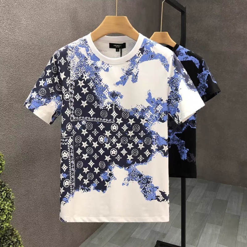 New Summer Short Designer Hoodie Sleeve T-shirt Polo Men's Slim Designer T-shirt Fit Crew Neck Top Trendy Casual Student Korean Style Fashion Men's Clothing