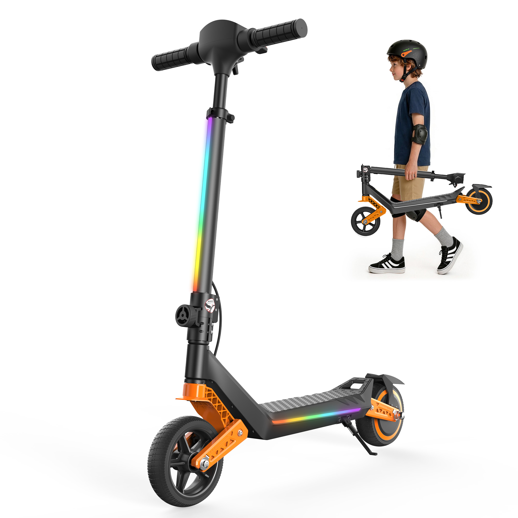 iScooter K6 Kinder Scooter for Children aged 6 to 12 age 3 Riding Modes with 6 inch Wheels and 7 Colour Lights Children's E-Scooter