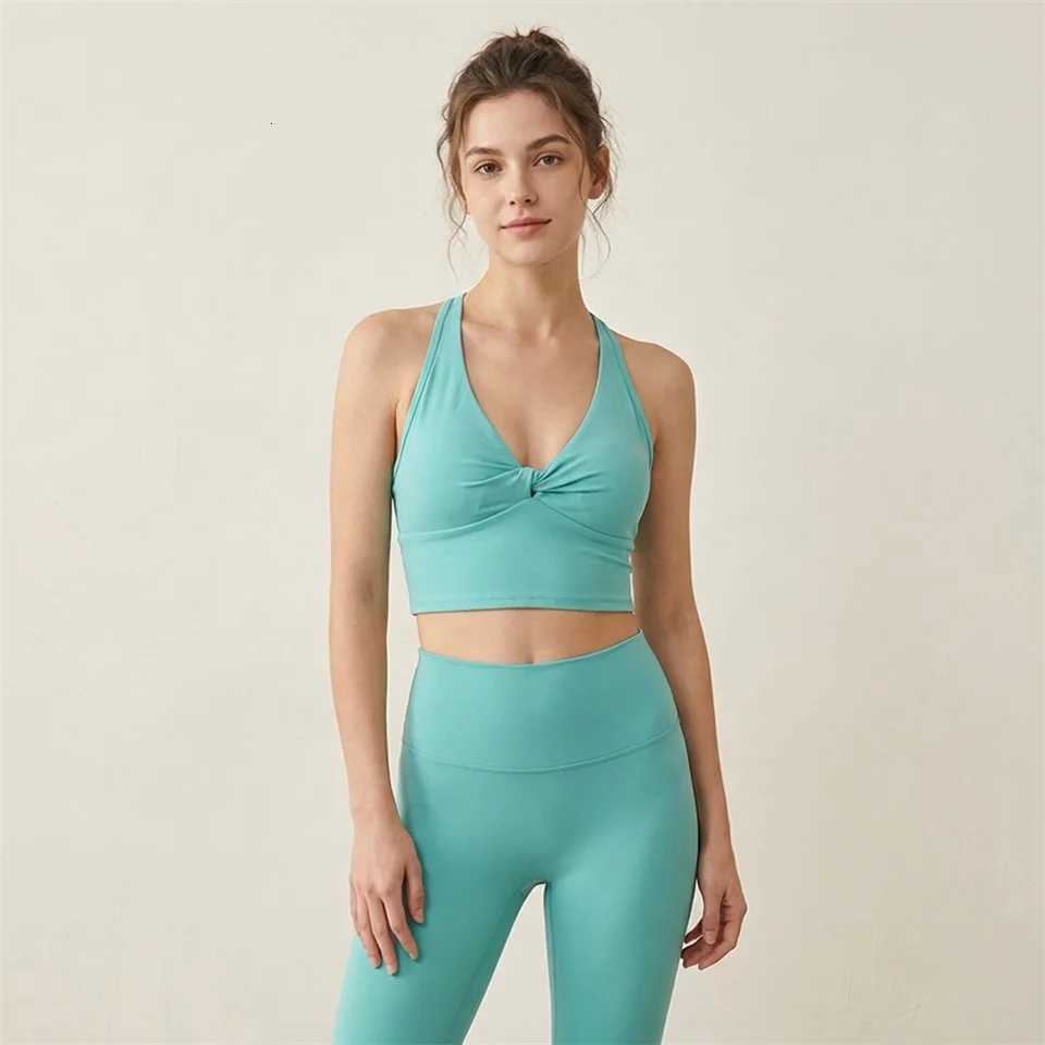 Womens Impact Longline Strappy Sports Yoga Bra Vest Fitness Tank Top Open Back Gym Running Workout Halter Beautiful Sports Bra Z20260319