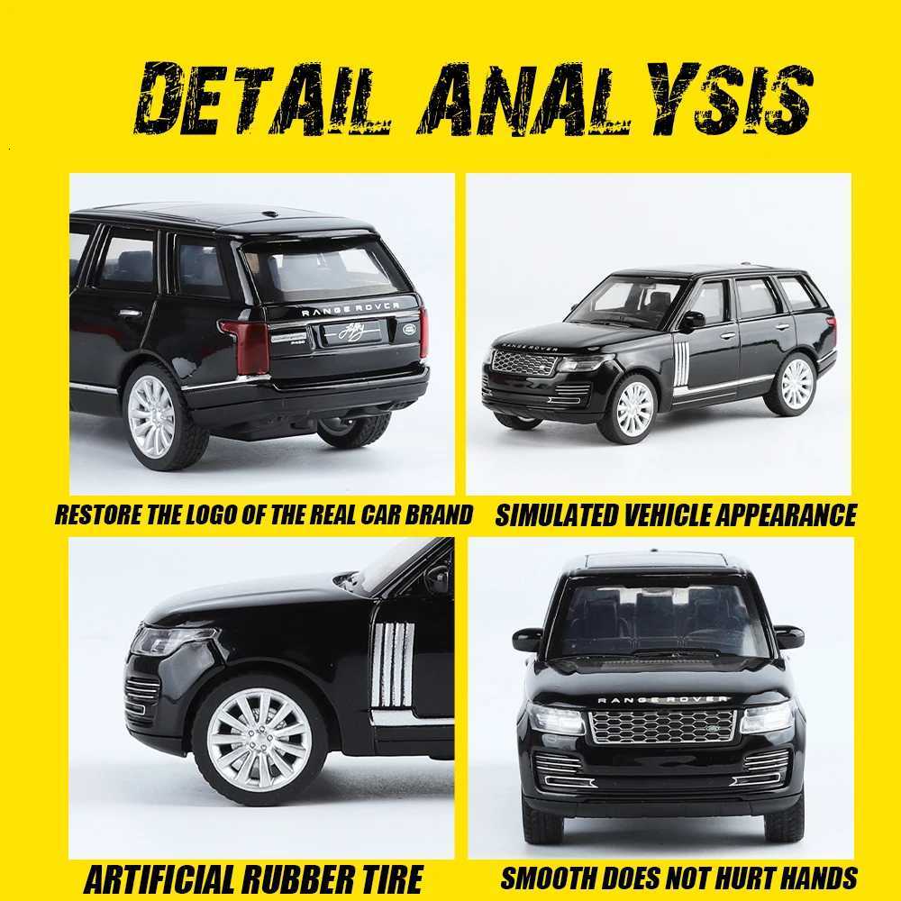 1/43 LR R0VER Alloy Diecast Car Model Off Road SUV PullBack Suspension Kid Exquisite Birthday Gift Toy Collect accurate reduct Y260319