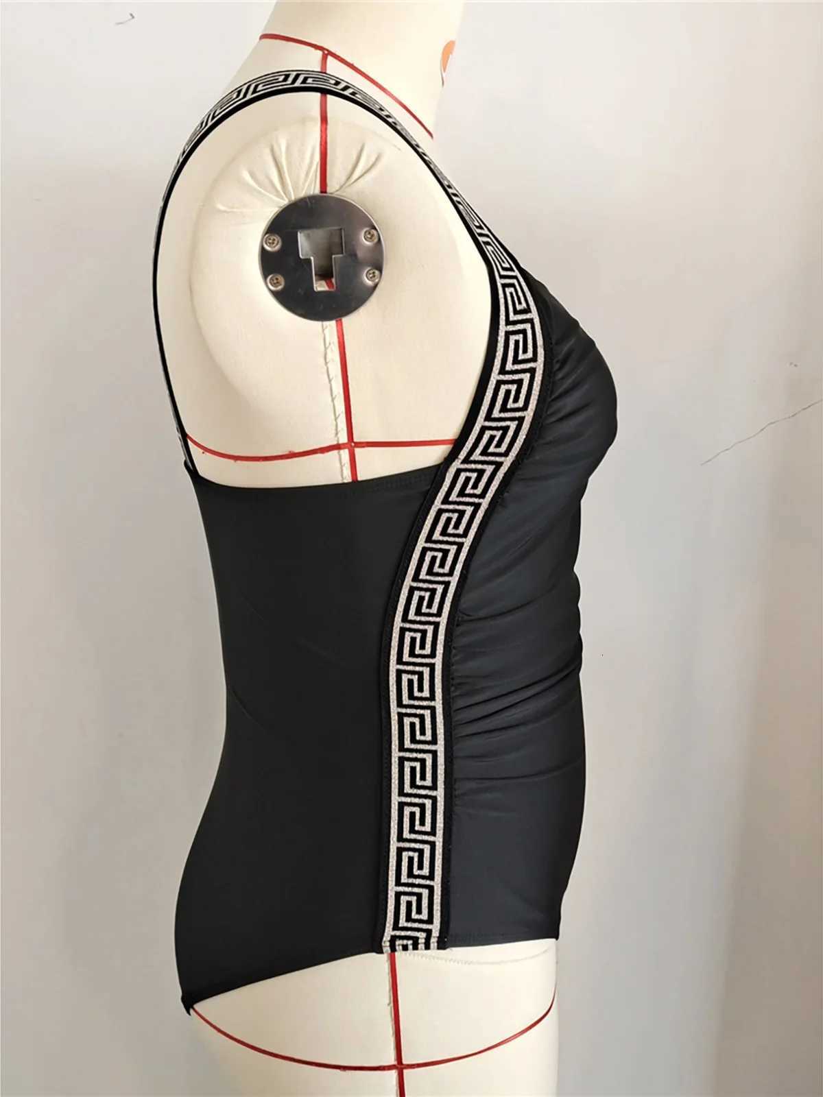 0XL - 3XL Printed Splicing Backless Large Size Swimwear Plus Size One Piece Swimsuit Female Women Bather Bathing Suit Swim V7356T260318