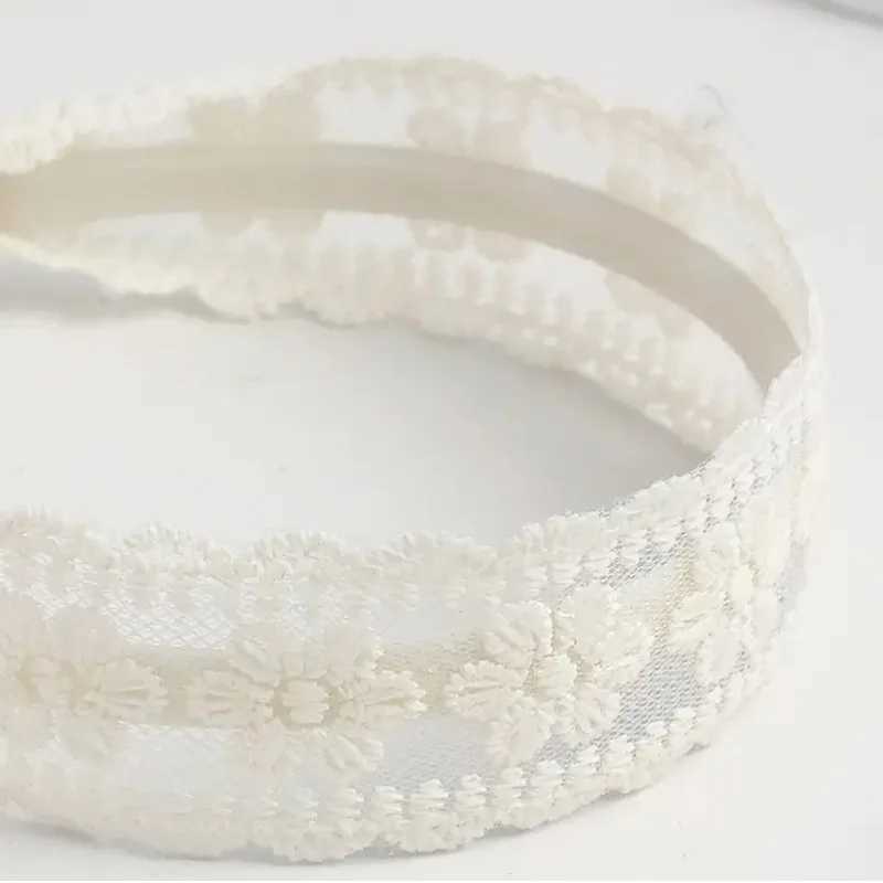 New Cute Elegant White Lace Hairbands Headband Women Kids Scrunchies Hair Head Hoop Band Accessories Headdress Headwear Ornament H260319