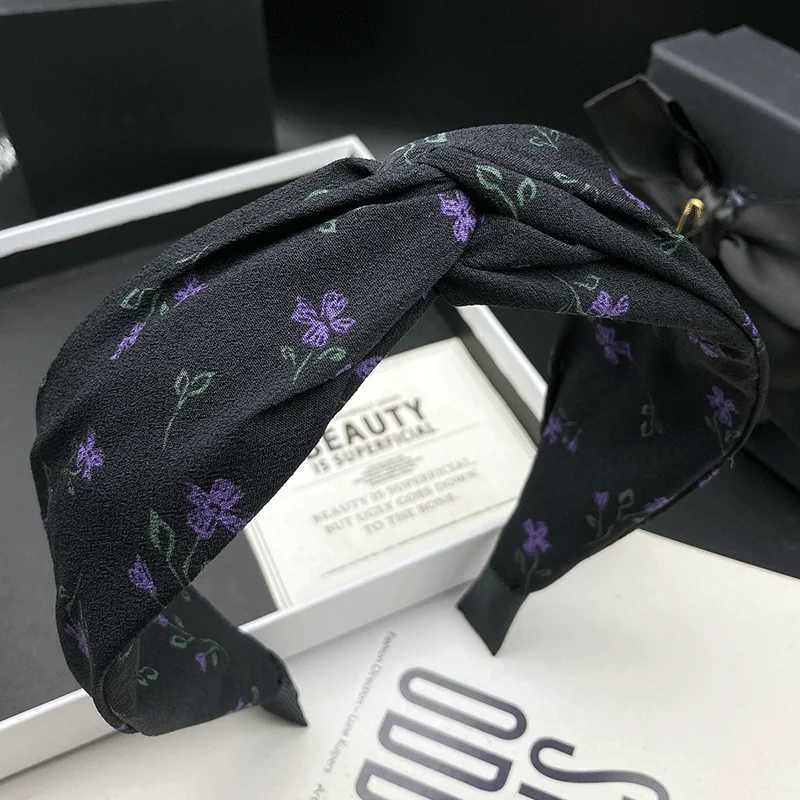 Advanced black floral hair clip headband for women new style headband with wide edge pressed hair and wash face headband H260319