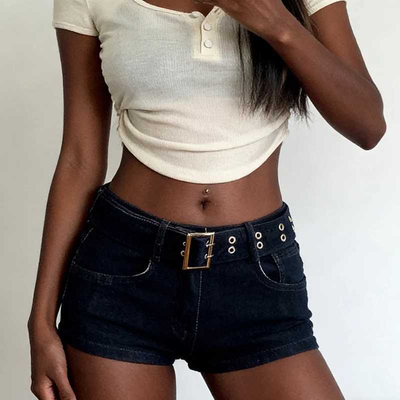 Girls Chic Fashion Low Waist Jeans Lady Slim Fit Thin Stretch Short Pants Female Sexy Nightclub Solid Denim Shorts M260319