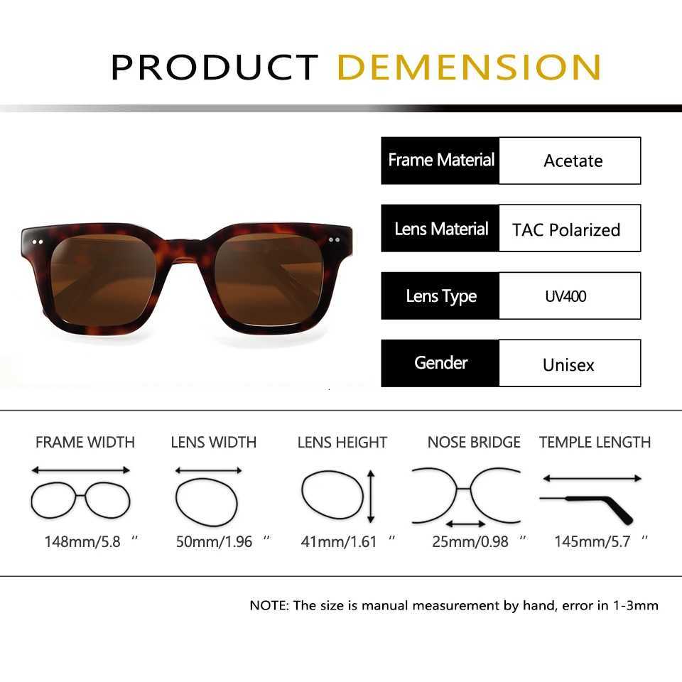 Chim 004 Designer Black Acetate Large Sunglasses For Men WomenS Polarized Square Frame Eyewear Flat UV400 Protection Shades H260319 - view 7