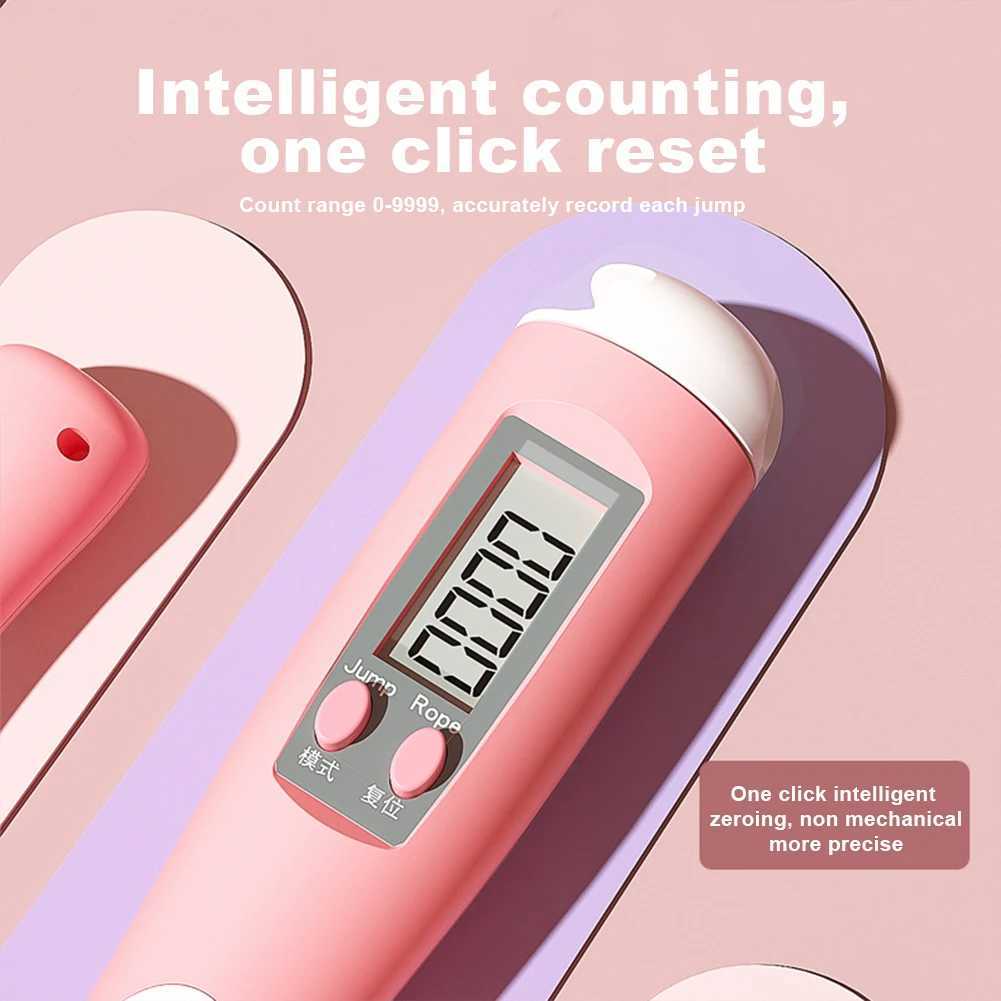 Fitness for fat burning, height growth, jumping, slimming. Adult electronic counter. Steel wire jump rope M260319