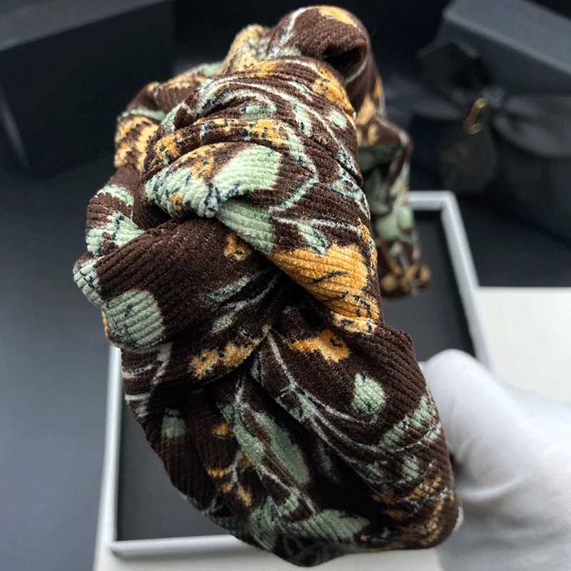 European and American fashion printed hair clip womens new high head hair tie headband hair pressure hair wash headband H260319