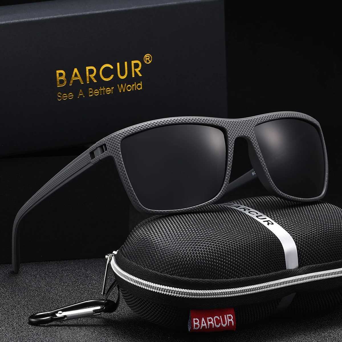 BARCUR Brand Classic Men Sunglasses Comfort Durable PC Rectangular Frame TAC Lens Versatile Age Polarized Sunglasses H260319 - view 7