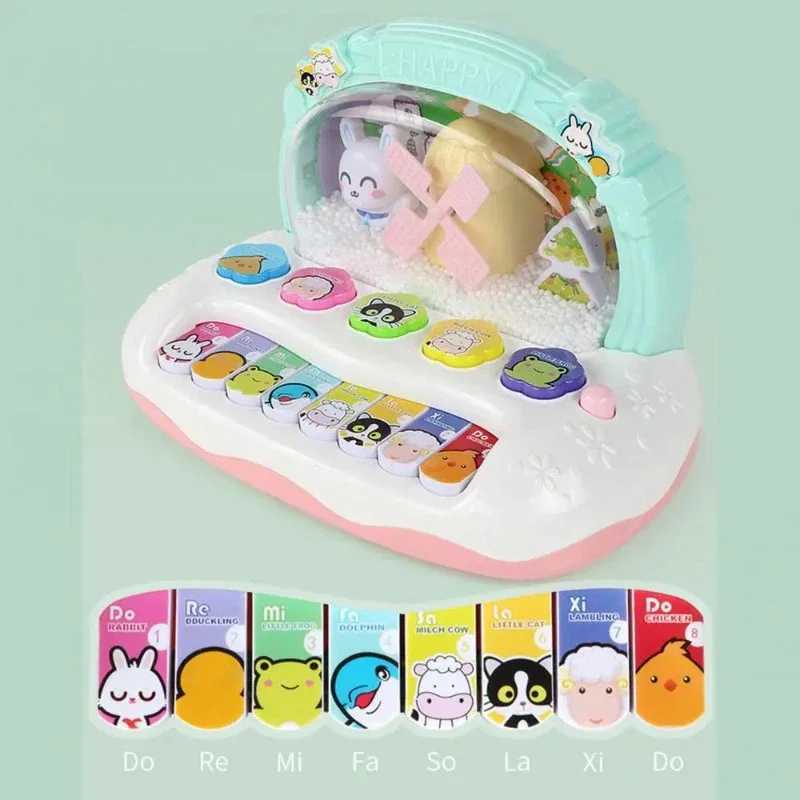 Baby Puzzle Music Piano Toy with Snowflake Led Light Children Early Education Electronic Toys for Kids New Year Christmas Gifts Y260319