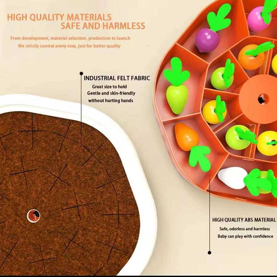 1pcs- Montessori Toys For Toddler Toys Educational Colorful Shape Toy Pull Carrot Set Counting Discouvery Toys For Kids Learning Y260319