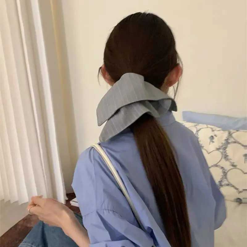 1/3pcs Korean striped fabric square scarf large intestine headband low temperament ponytail headband hair accessory H260319