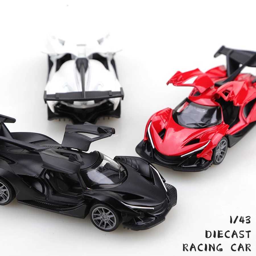 Bagged 1/43 supercar racing toy die-cast metal boys toy gull-wing doors on both sides can be opened pullback function Y260319