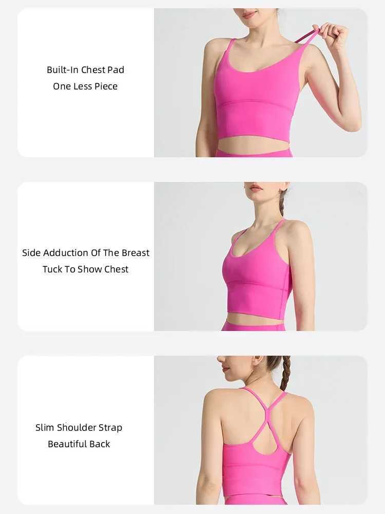 Solid Color Womens Sports Bra Sexy Cross Strap Beautiful Back Sports Top Outdoor Jogging Pilates Breathable Yoga Clothing Z20260319