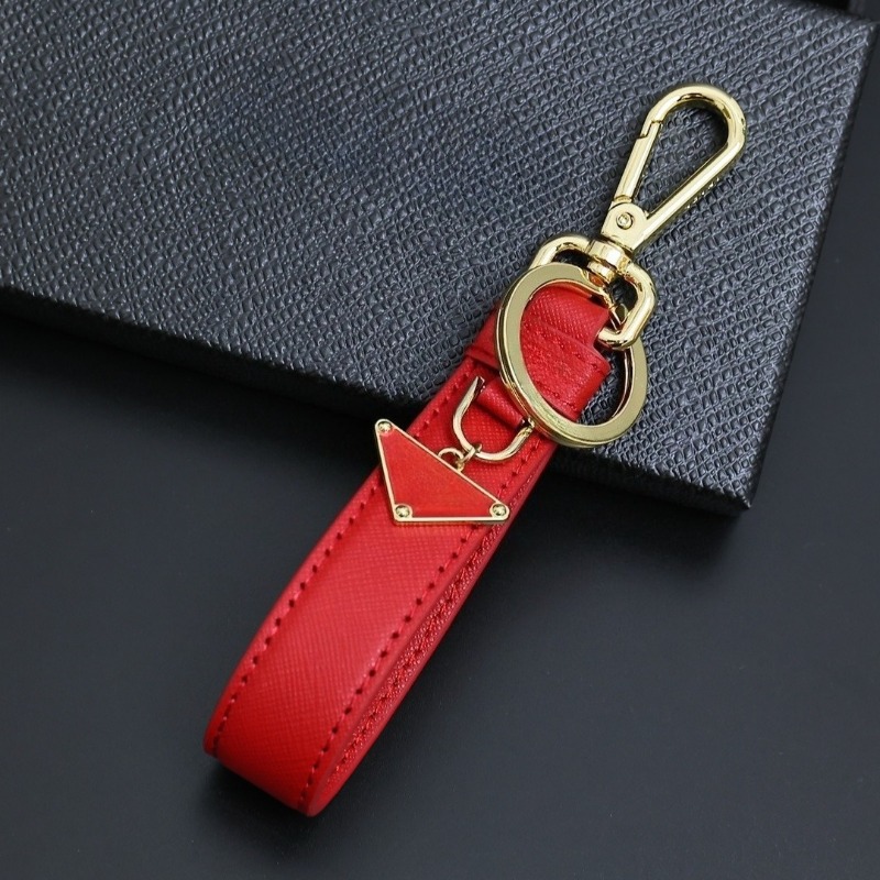 Top Quality Men's Keychain Genuine Leather Designer Key Ring for Couple Car Keychain Stainless Steel Classic Fashion Bag Charm Luxury Gift with Box