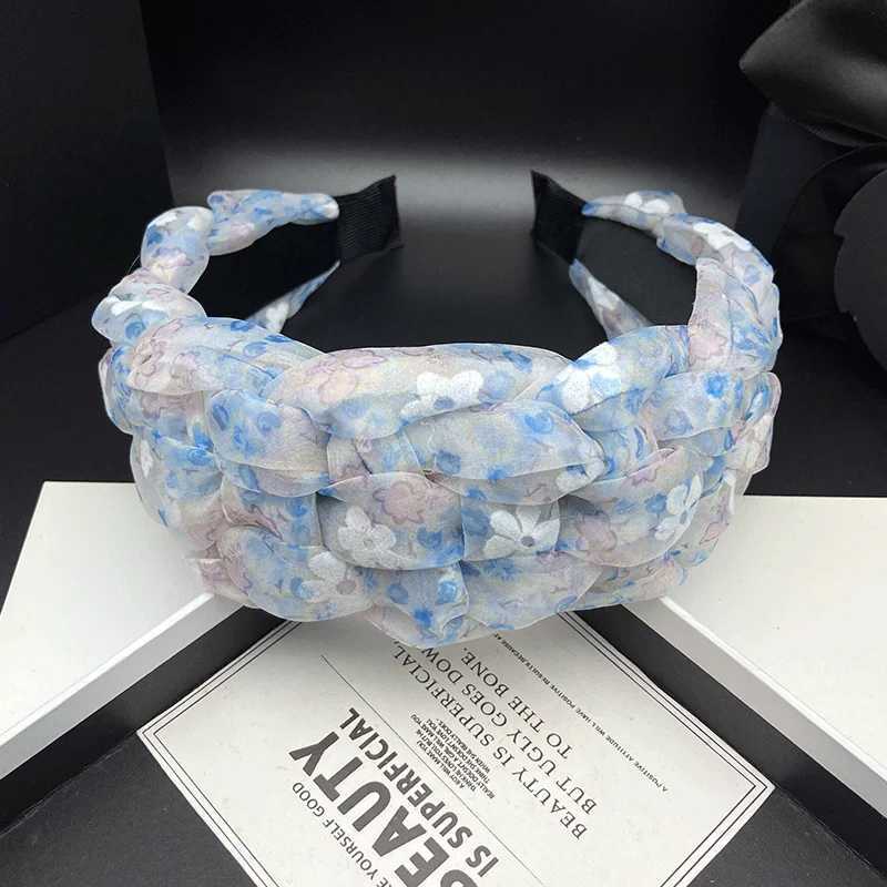 Korean new temperament hair clip womens fashionable braided high skull headband wide edge compression headband H260319