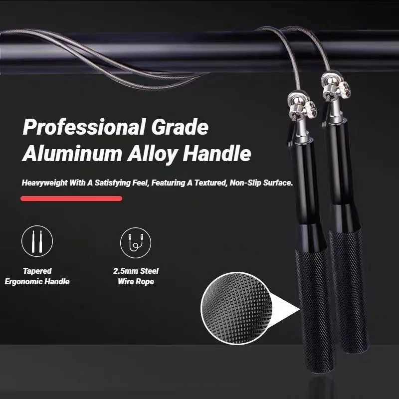 Adjustable Aluminum Handle Wire Rope Skipping Alloy Genus Sports Fitness Supplies Bearing High Fast Speed Jump M260319