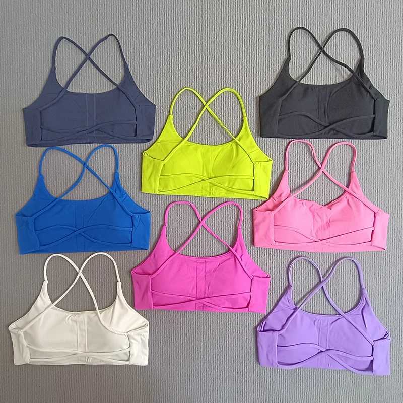 Sexy Yoga Sport Bra Cross Back Hollow Women Top Tight Gym Yoga underwear Athletic Workout With Chest Pad Sports Tank Top Z20260319