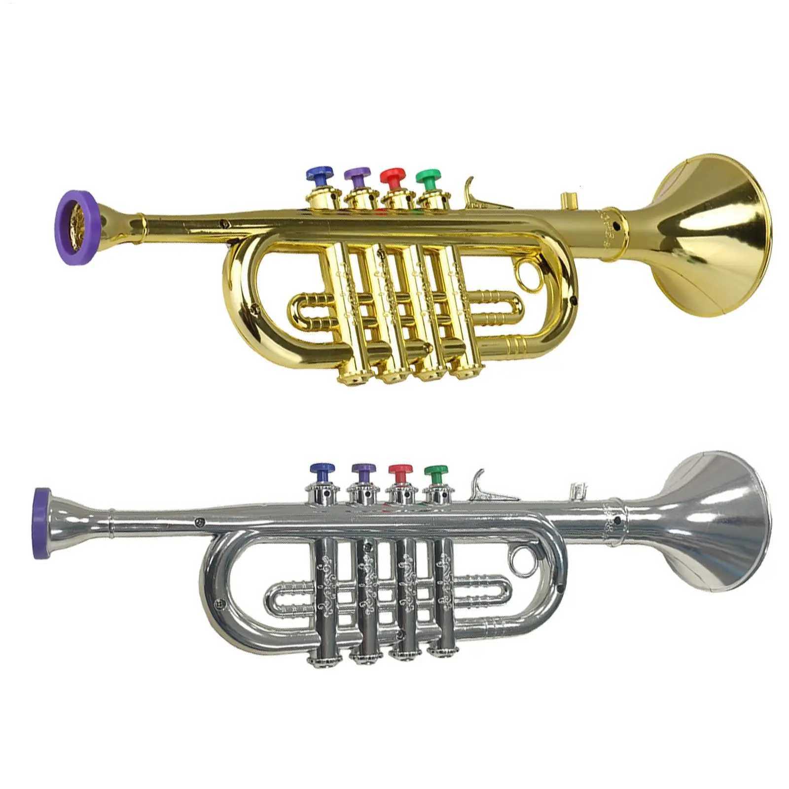 Kids Trumpet Childrens Preschool Music Inspire Toys Horn Musical Instrument with 4 Color Keys Fun Music Toy for Children Y260319