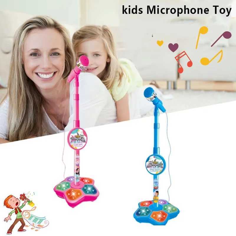 Kids Microphone with Stand Karaoke Song Machine Music Instrument Toys Brain-Training Educational Toys Birthday Gift for Girl Boy Y260319