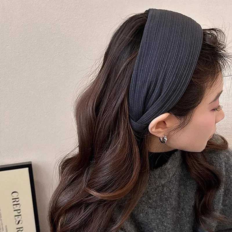 Elegant Solid Wider Simple Hairband For Women Girls Sweet Hair Ornament Headband Hair Hoop Hair Band Fashion Hair Accessories H260319