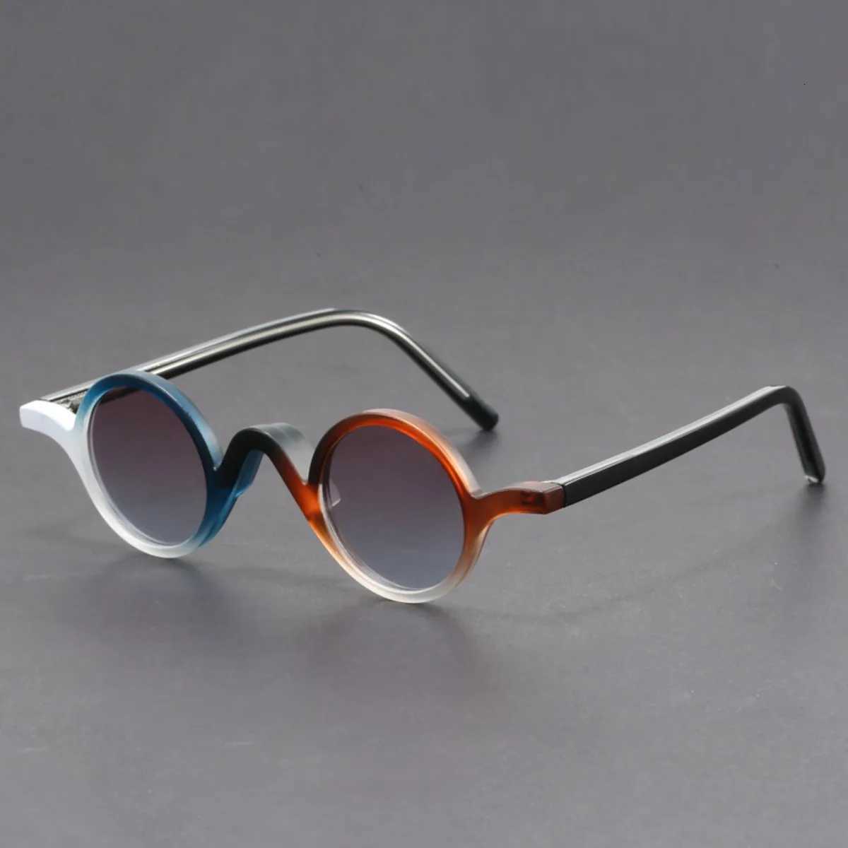 Peekaboo small frame round sunglasses for women vintage unisex TR90 retro polarized sun glasses for men acetate korean style H260319 - view 5