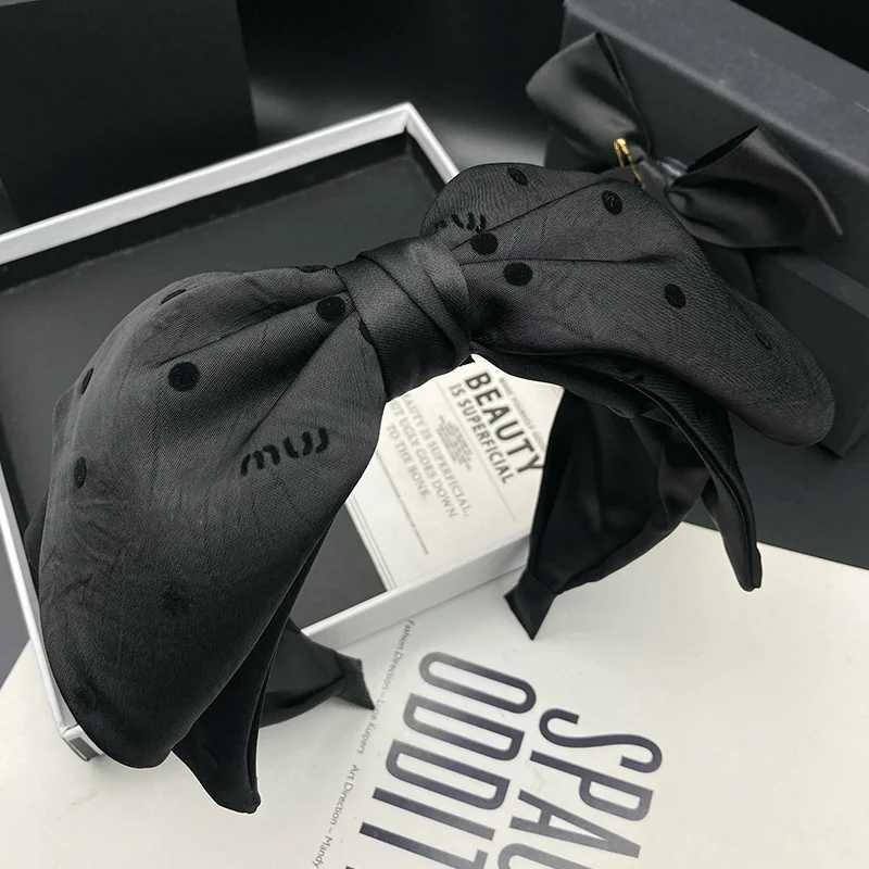 Retro fashion big bow hair clip headband for women with a sense of luxury wearing hair tie headband accessories with wide edges H260319