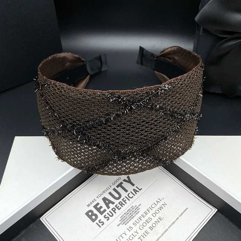 New style brown versatile hairpin and hair hoop for women with teeth for anti-slip wide edge for pressing hair and head hoop H260319